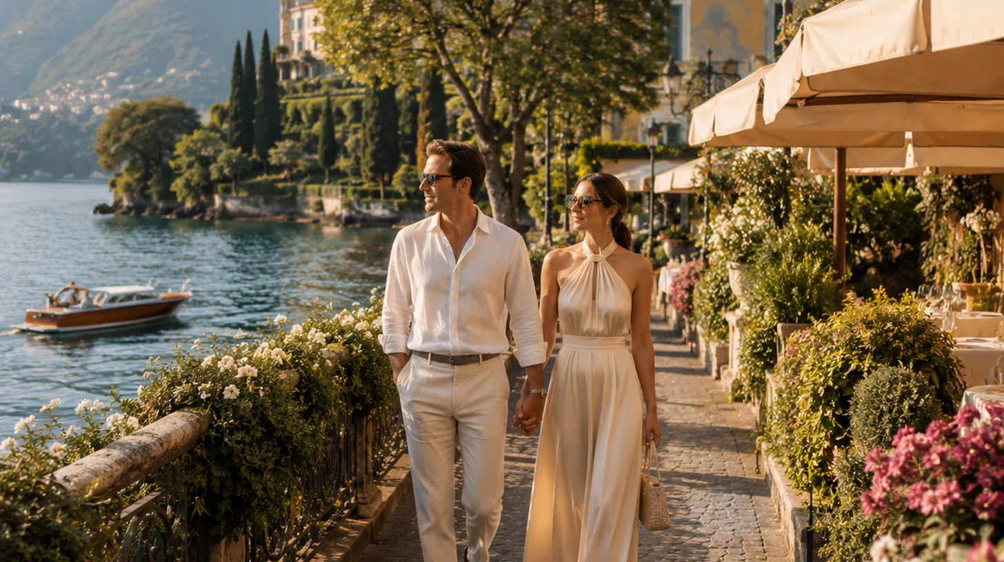Veduta elegante di Bellagio e Varenna durante un tour premium