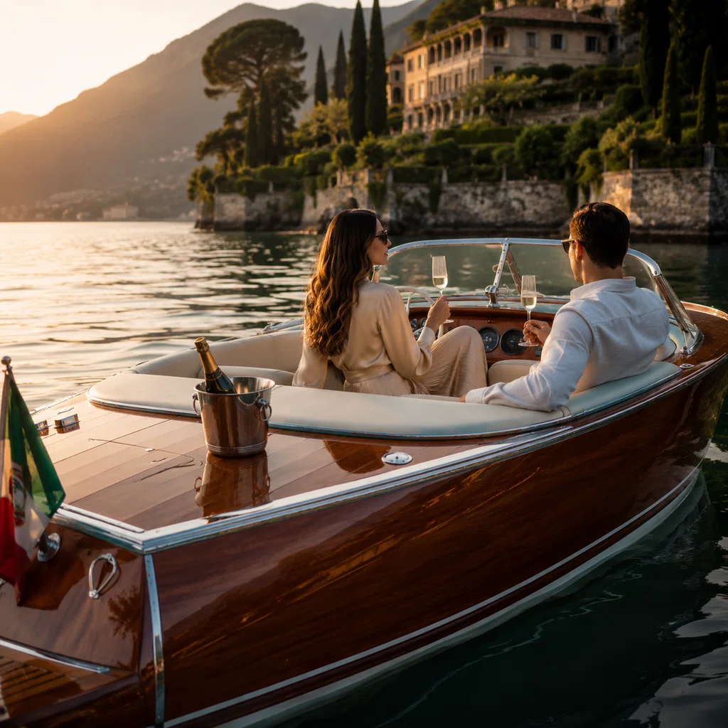 Barca privata sul Lago di Como con interni premium