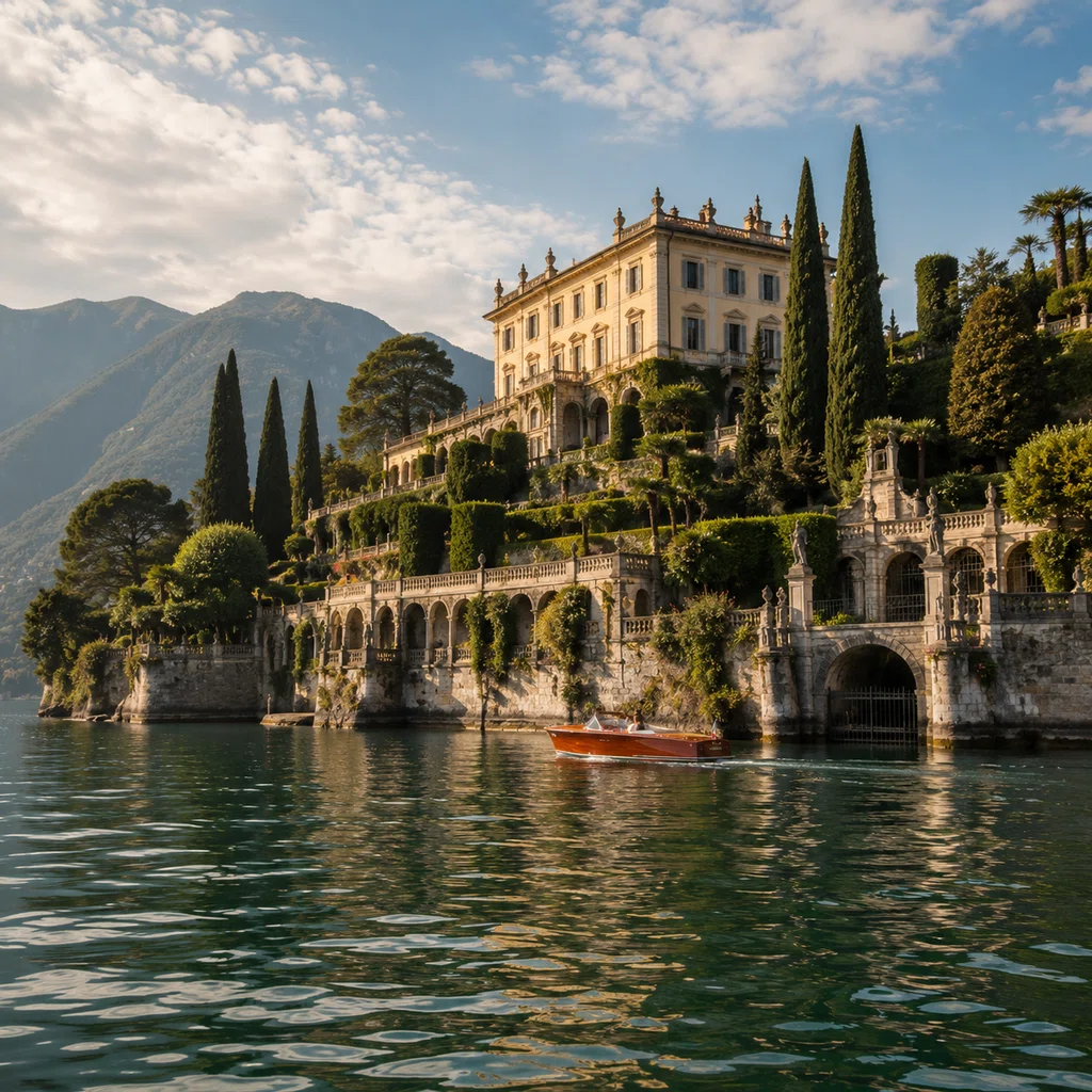 Villa storica con giardino e vista sul lago
